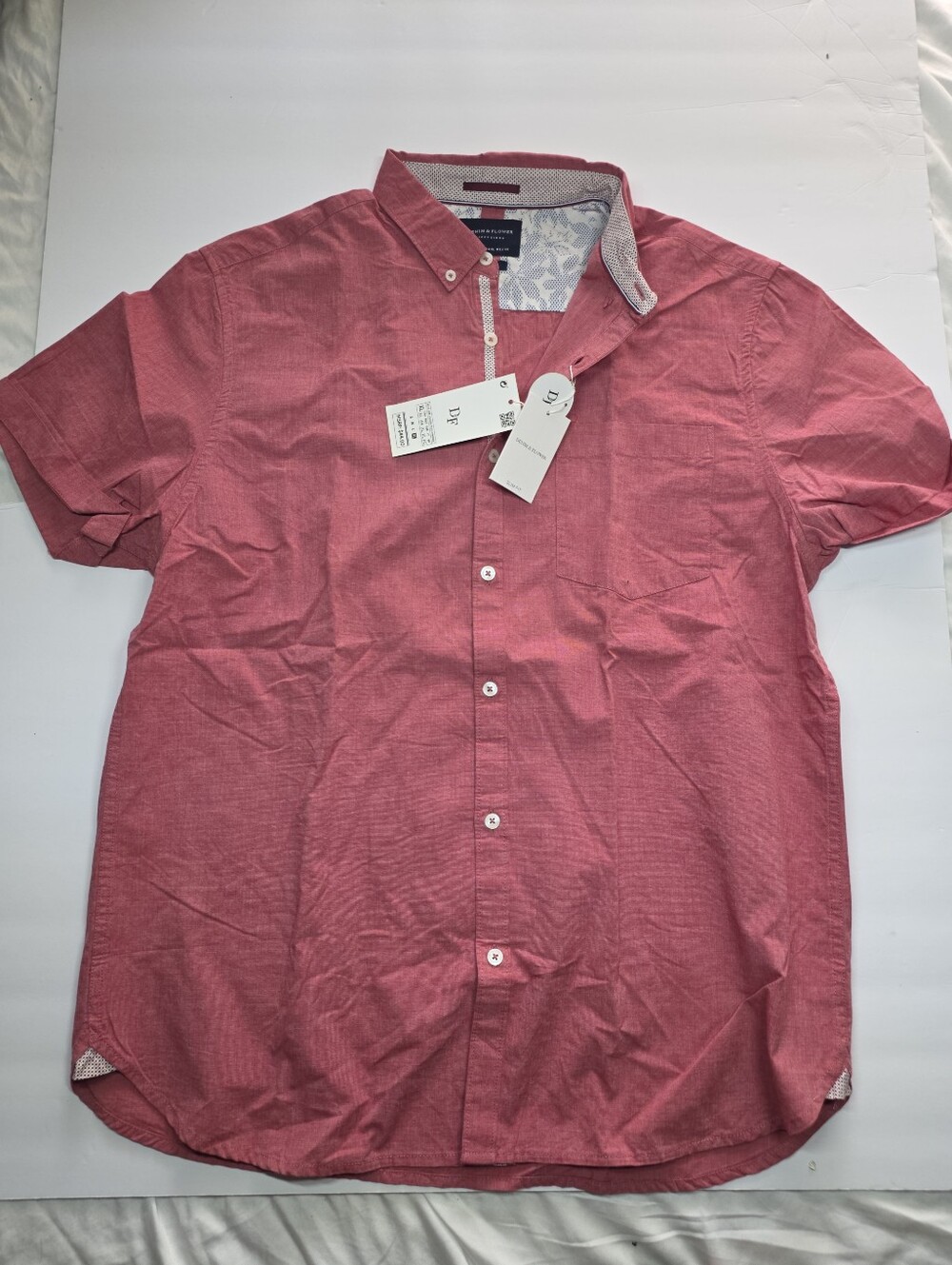 Denim & Flower Men's Slim Button-Down Shirt  XL NWT